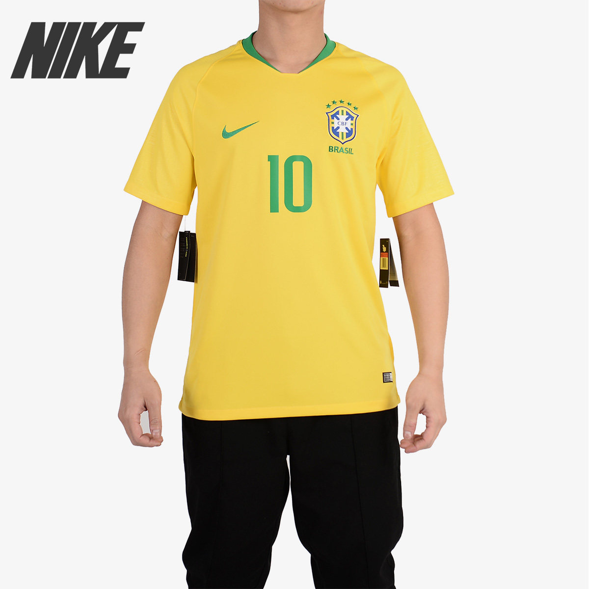 Nike/耐克正品世 界杯巴西队主场球迷版内马尔男子短袖球衣BV3244