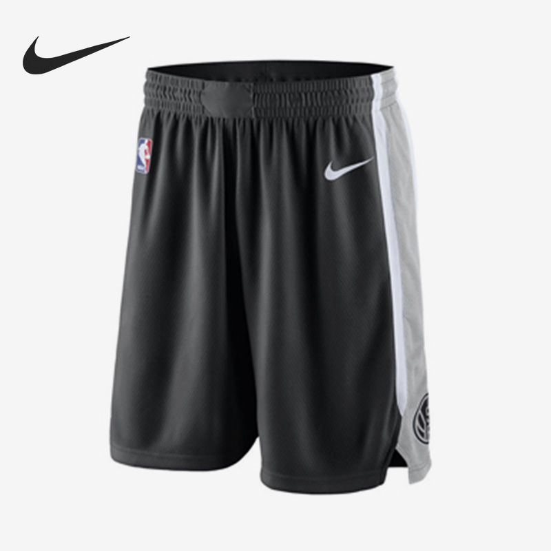 Nike/耐克正品圣安东尼奥马刺男子运动宽松短裤866877-010