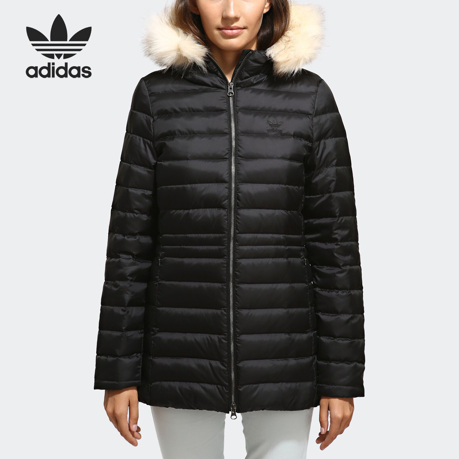 Adidas/阿迪达斯正品 MID SLIM JACKET 女子休闲运动羽绒服CE2356