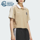 KH1186 三叶草女士透气学院宽松针织POLO衫 Adidas 阿迪达斯正品