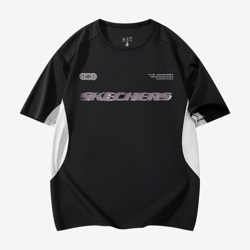 Skechers斯凯奇正品男女日常出行轻便舒适跑步T恤L225U174-0136
