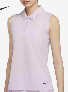 Nike/耐克正品DRI-FIT新款女子无袖翻领T恤POLO衫DH2313-530