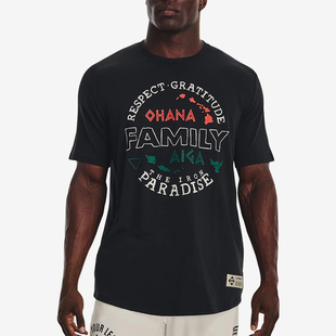 ROCK FAMILY SS男士 1376894 PJT 潮流字母短袖 001 安德玛正品