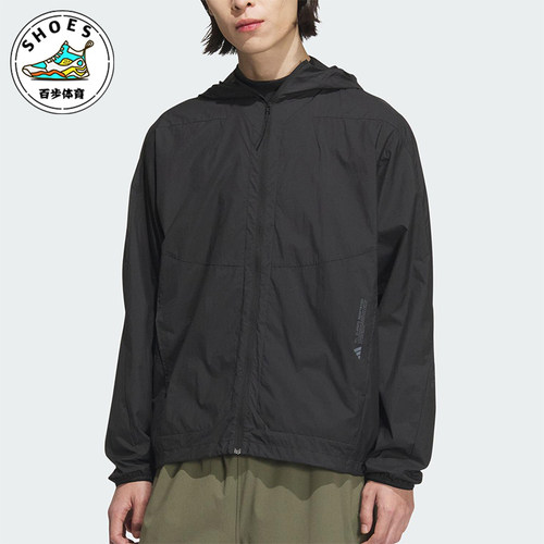Adidas/阿迪达斯正品新款男士防晒梭织经典宽松连帽外套JZ8401