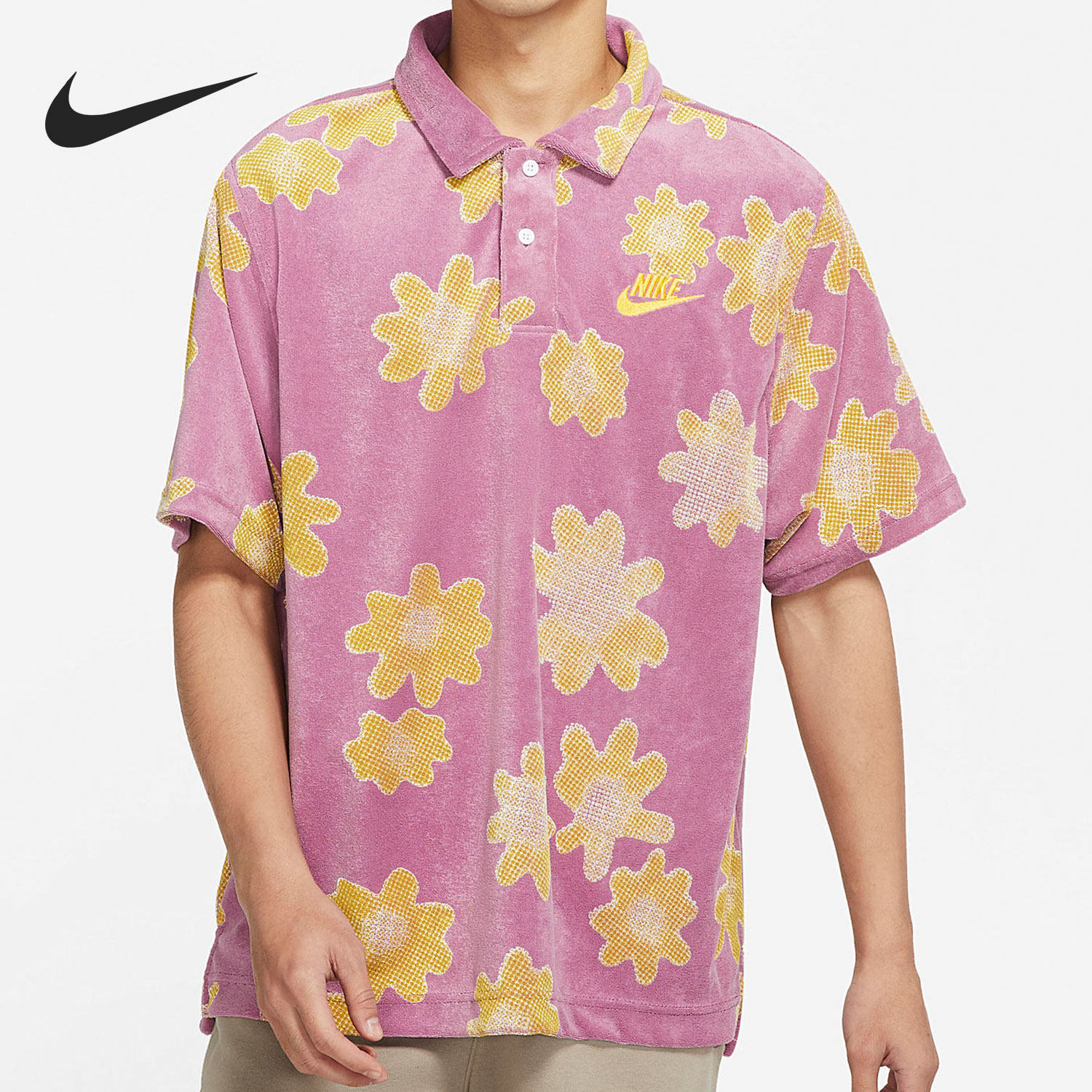 Nike/耐克正品当季新款男子花卉印花短袖POLO衫 DM5033-507,运动服/休闲服装,运动POLO衫,淘宝优惠券,粉丝福利购,淘宝优惠卷