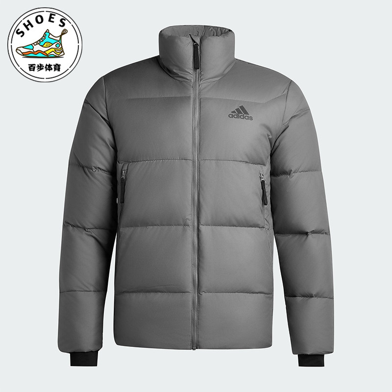 Adidas/阿迪达斯正品冬季男士运动保暖休闲简约立领羽绒服KF6761