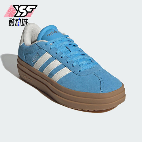 Adidas/阿迪达斯正品VL COURT BOLD女士耐磨厚底休闲板鞋KJ6855