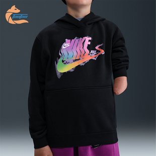 Fleece大童针织加绒针织连帽卫衣IO0750 Club 010 耐克正品 Nike