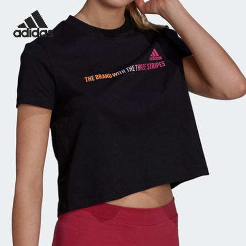 Adidas/阿迪达斯正品 当季新款女子休闲训练运动短袖T恤GM5576
