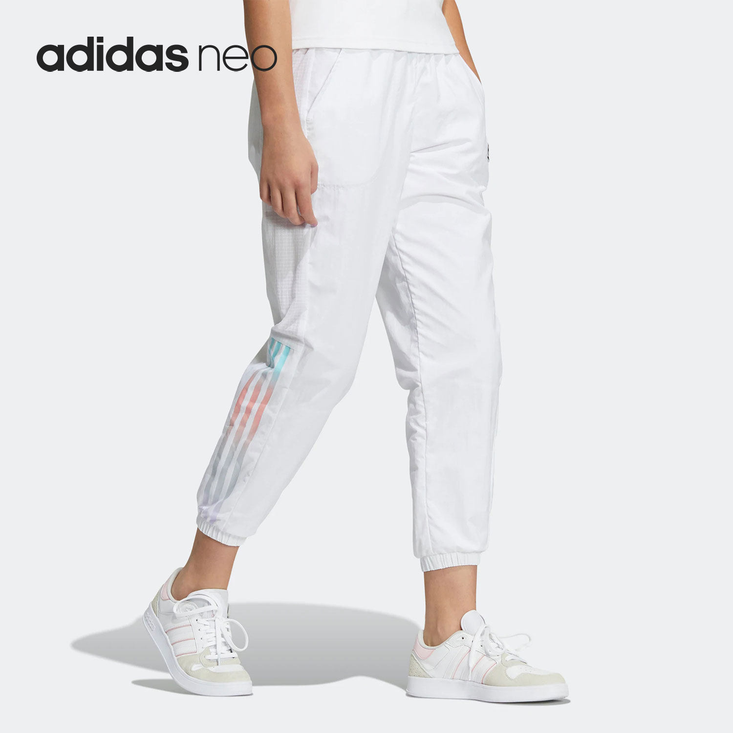Adidas/阿迪达斯正品Neo春季新款女子运动休闲梭织长裤HF7275