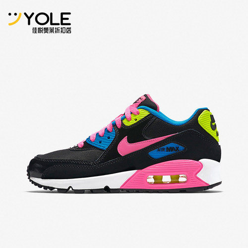 Nike/耐克正品AirMax90新款黑粉色训练运动经典板鞋724855-004