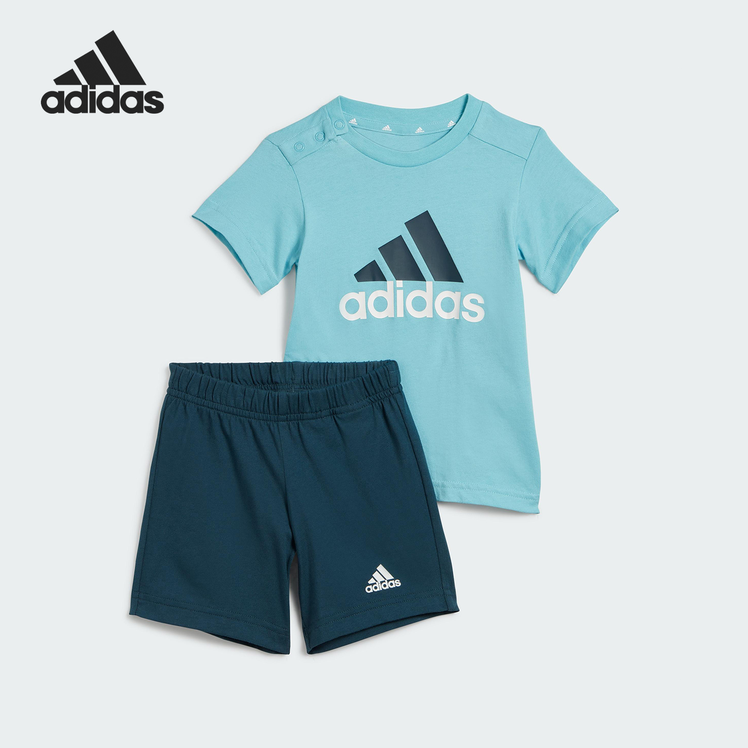 Adidas/阿迪达斯正品I BL CO T SET小童经典透气运动套装IB4813