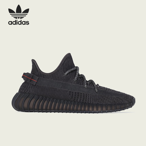 Adidas/阿迪达斯正品 350V2男女镂空黑魂黑天使跑步鞋FU9006