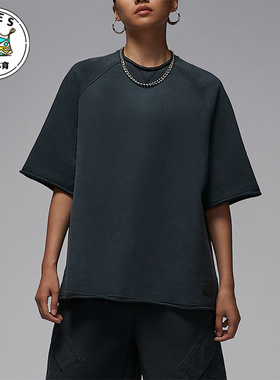 Nike/耐克正品JORDAN女士圆领超宽松针织运动休闲上衣IB9851-010