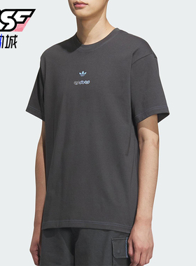 Adidas/阿迪达斯正品三叶草男女图案印花经典宽松时尚短袖KC1428