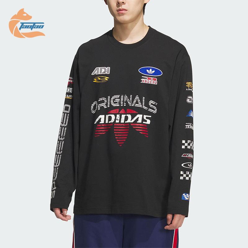 Adidas/阿迪达斯正品三叶草男士透气宽松圆领运动休闲长袖KH1199