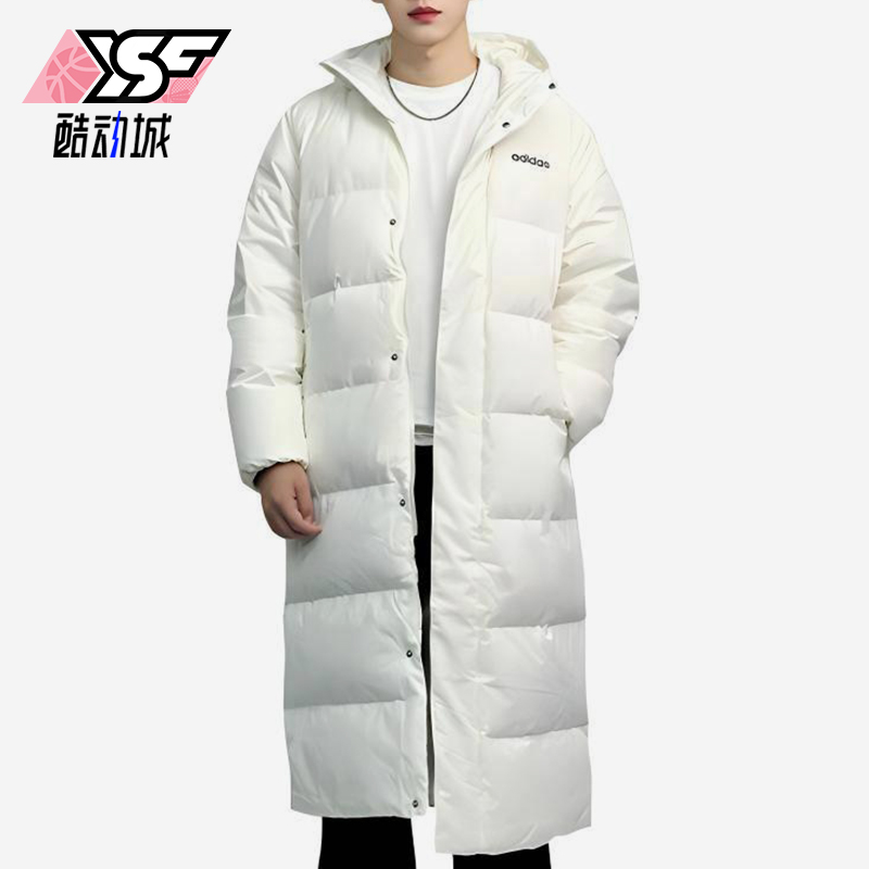 Adidas/阿迪达斯正品新款男女长款保暖经典运动休闲羽绒服JW1689