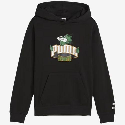 PUMA彪马正品儿童连帽套头印花运动休闲日常通勤卫衣625135-01
