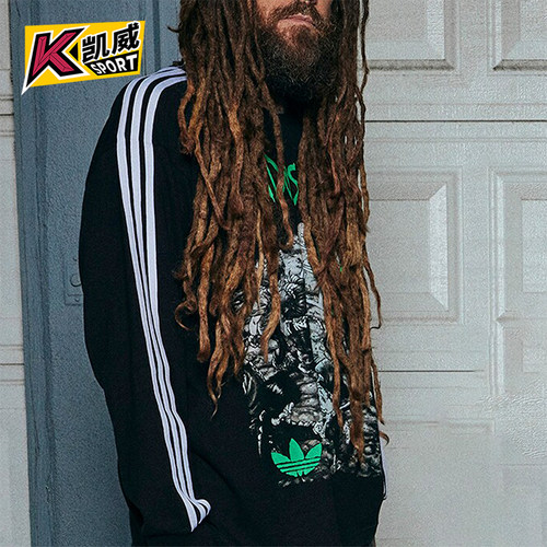 阿迪达斯男士圆领长袖T恤