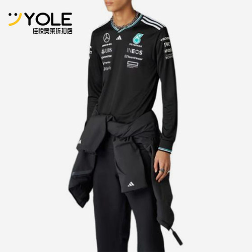 Adidas/阿迪达斯正品新款男士运动训练赛车经典休闲长袖T恤JW5359