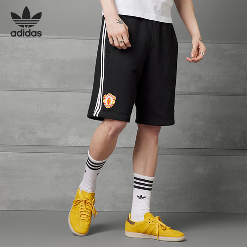 Adidas/阿迪达斯正品 曼联运动男子透气针织休闲短裤IP5546
