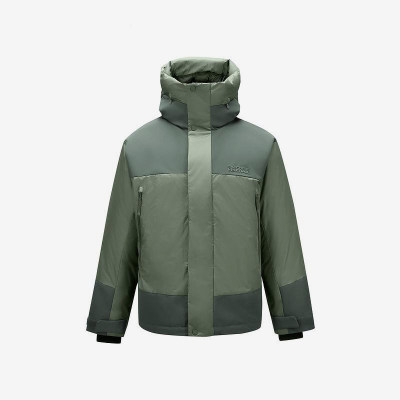Skechers/斯凯奇正品冬季款男士日常简约梭织短款羽绒服L424M001