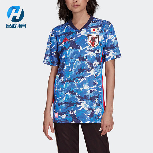 Adidas/阿迪达斯正品夏季女士球迷版经典时尚V领短袖T恤ED7364