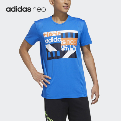 阿迪达斯男子运动短袖