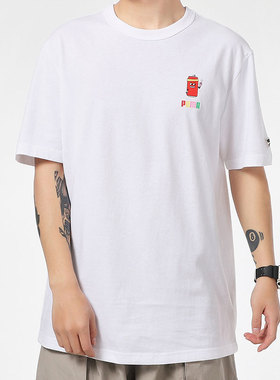 PUMA/彪马正品男子夏季印花圆领透气休闲运动短袖T恤 531335-52