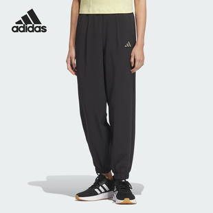 休闲运动束脚裤 Adidas 女士梭织经典 阿迪达斯正品 JM8777 2025新款
