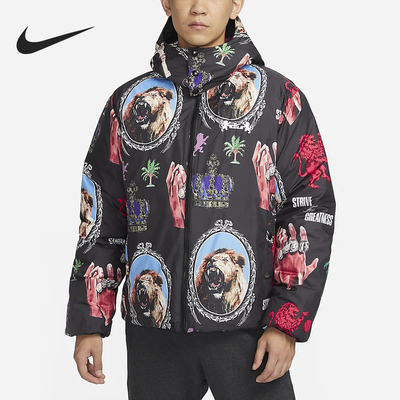 Nike/耐克正品冬季男士印花保暖运动篮球羽绒服FB6975-010