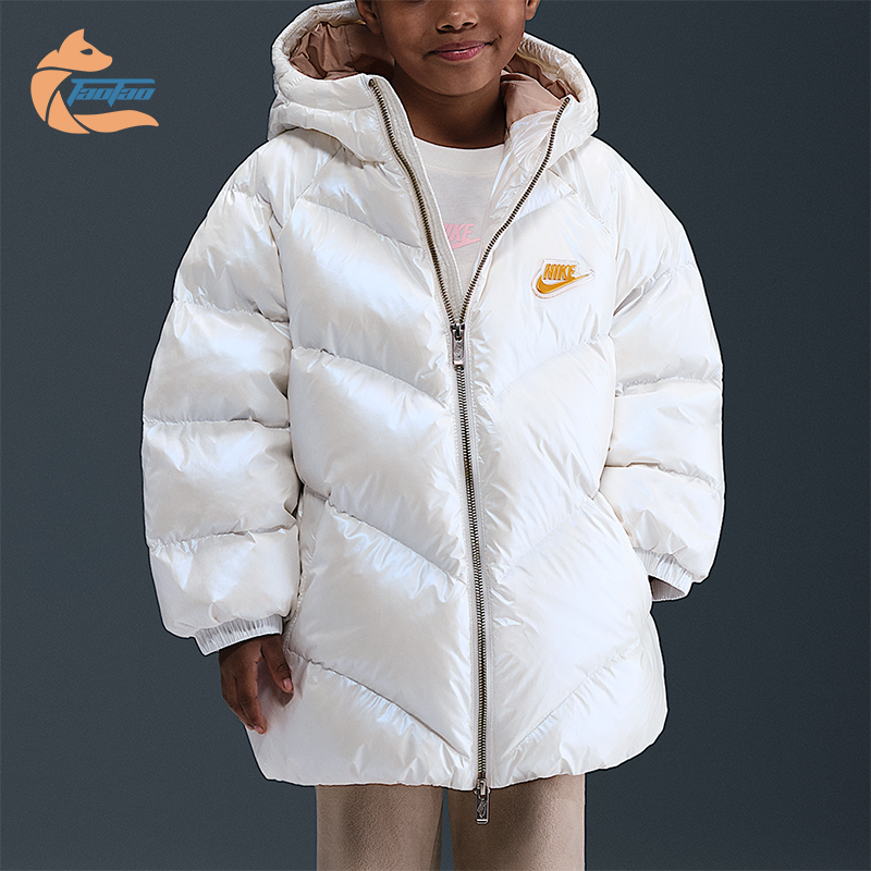 Nike/耐克正品2025冬季小童休闲拉链时尚潮流羽绒服IQ9826-133