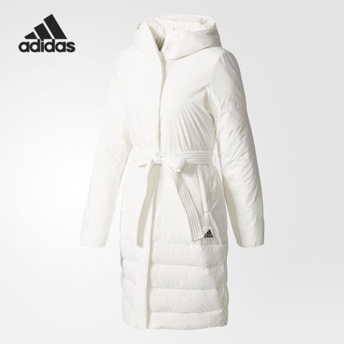 Adidas/阿迪达斯正品时尚女子束腰保暖休闲连帽羽绒服BS0974