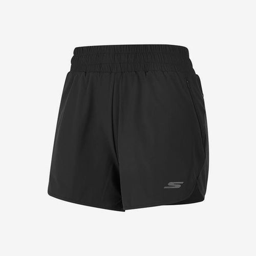 Skechers/斯凯奇正品夏季款女士简约印花松紧梭织短裤P324W076
