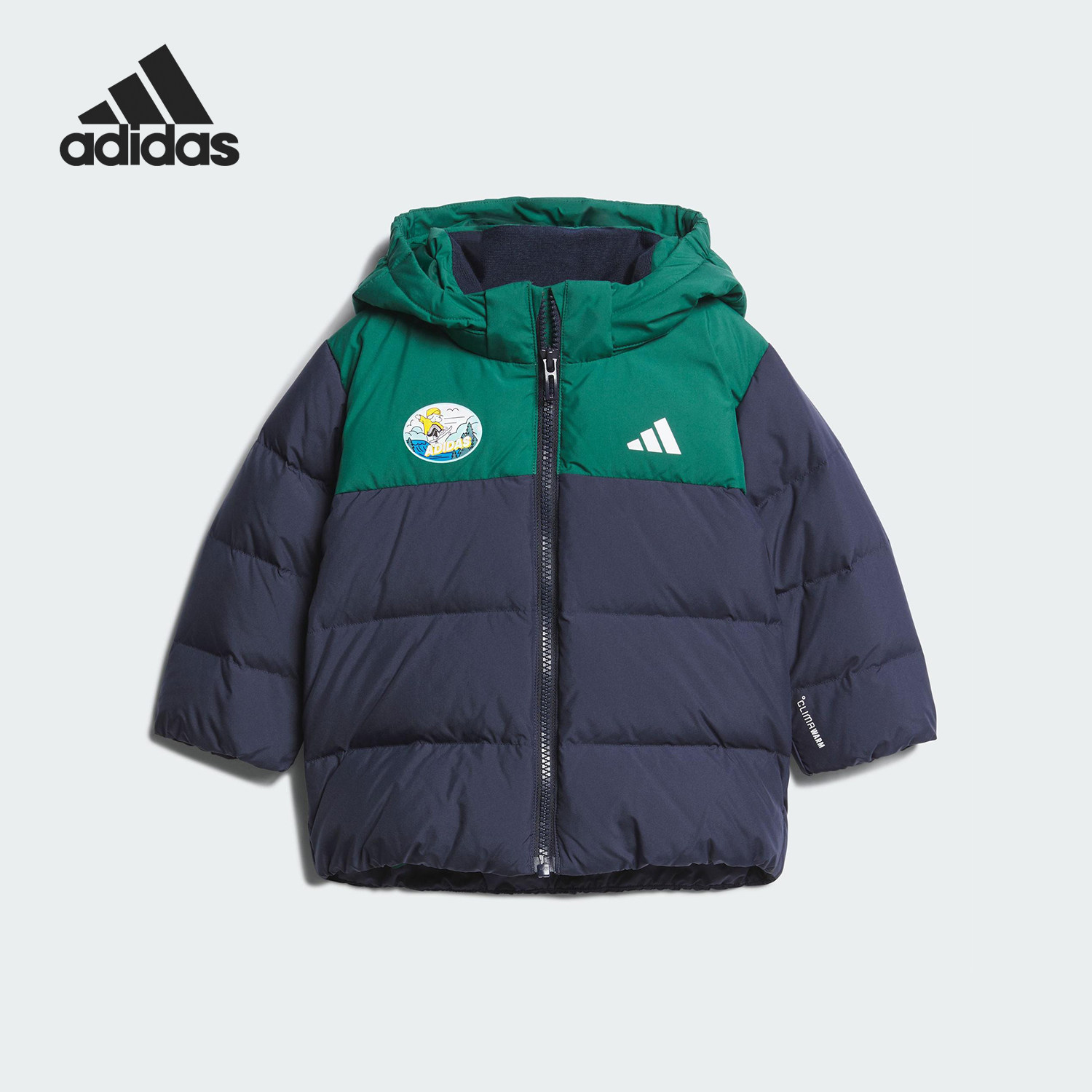 Adidas/阿迪达斯正品IN GFX DOWN JKT婴童拼接羽绒服KC5396