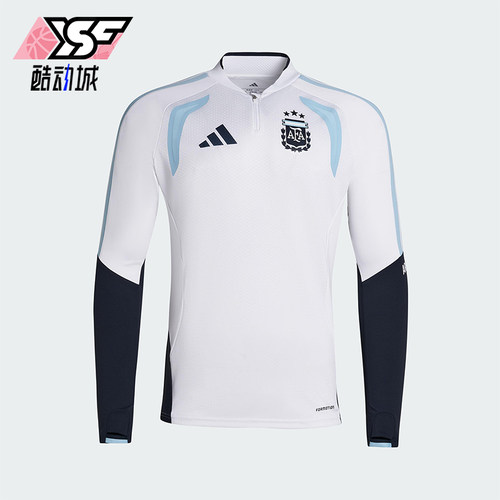 Adidas/阿迪达斯正品2025冬季款男士套头立领拼接足球上衣JZ5969