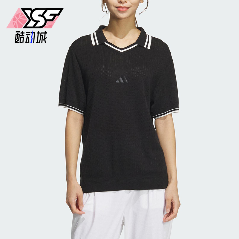 Adidas/阿迪达斯正品夏季新款女士高尔夫翻领POLO衫JG1379
