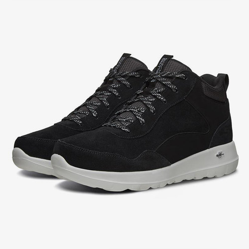 Skechers/斯凯奇正品【GO 系列】女子反毛皮拼接休闲运动高帮板鞋