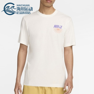 男士 休闲新款 耐克正品 133 印花透气运动短袖 T恤FZ9999 时尚 Nike