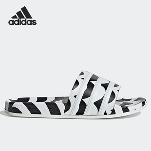 女子休闲运动凉拖鞋 Adidas 新款 三叶草当季 GW7536 阿迪达斯正品