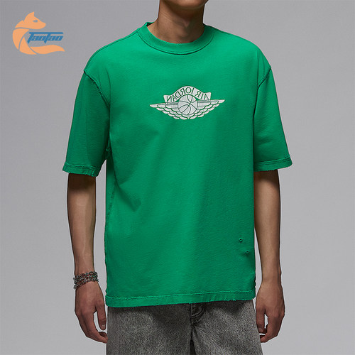 Nike/耐克正品JORDAN男士针织日常复古经典透气短袖IB3131-324