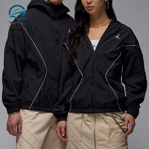 Nike/耐克正品JORDAN男士防晒运动线条经典轻便外套IB7256-010
