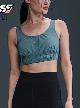 Nike/耐克正品2025女士耐穿透气刺绣修身短款运动背心HM6974-006