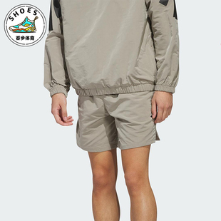经典 Adidas 阿迪达斯正品 篮球系列情侣款 JC7842 运动休闲梭织短裤