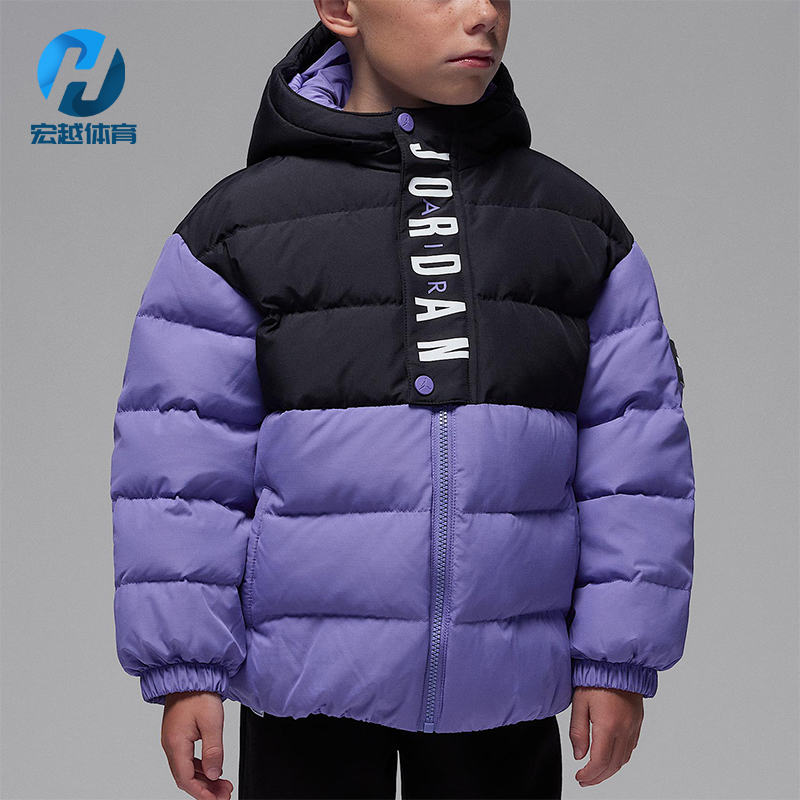 Nike/耐克正品2025冬季小童轻巧连帽拉链复古羽绒服IR0017-555