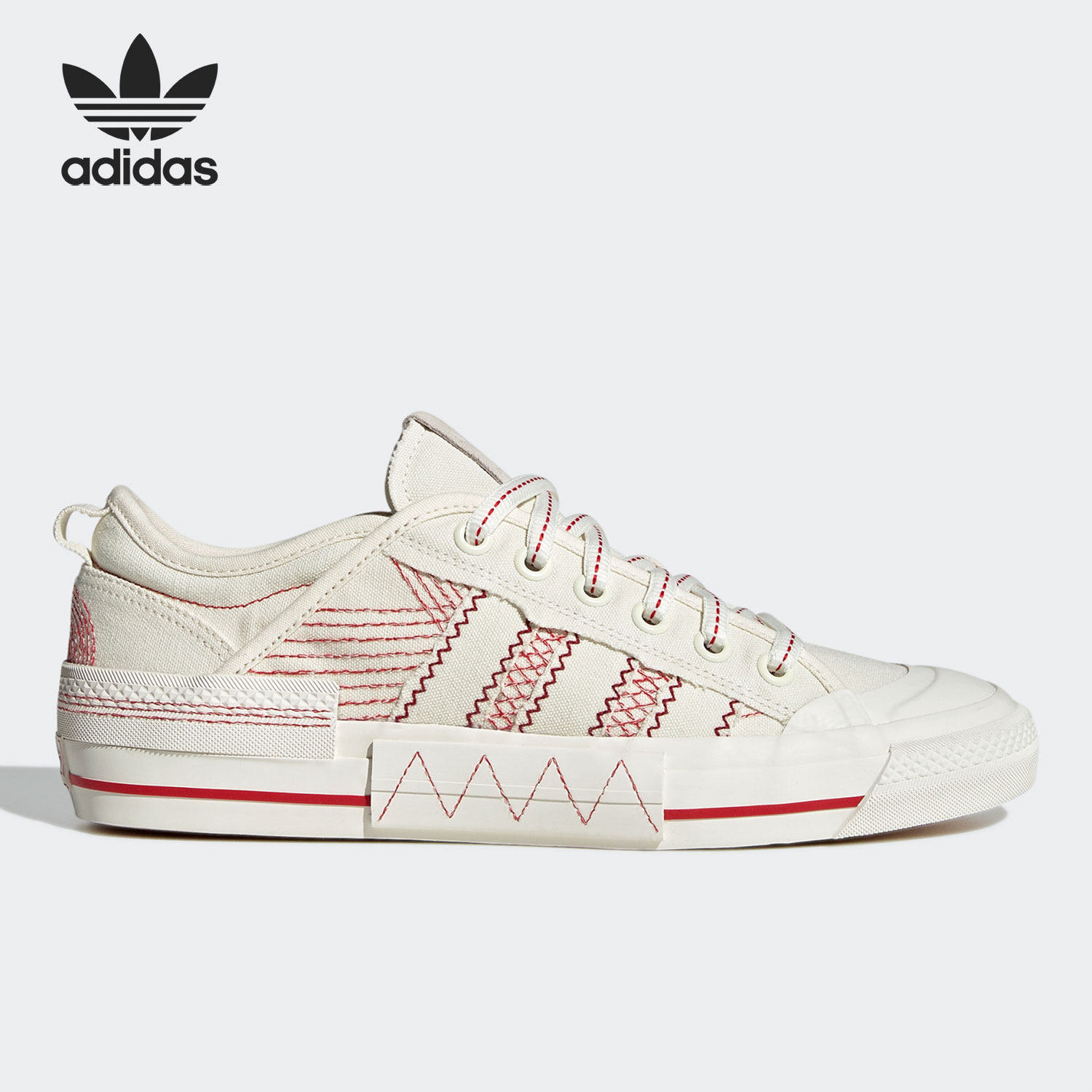 Adidas/阿迪达斯正品三叶草休闲男女刺绣低帮帆布板鞋GX0979