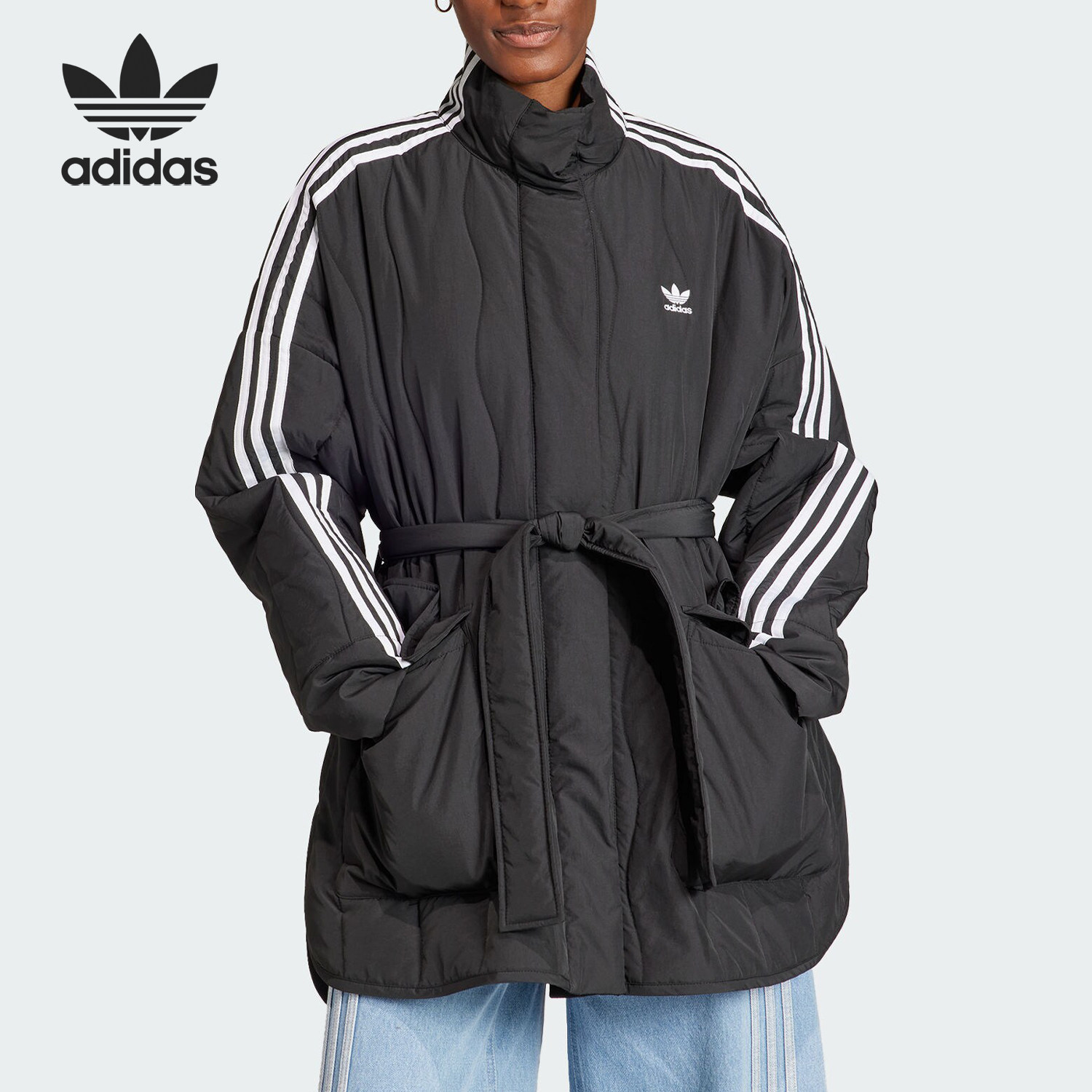 Adidas/阿迪达斯正品三叶草女士保暖时尚运动棉服外套IV9319