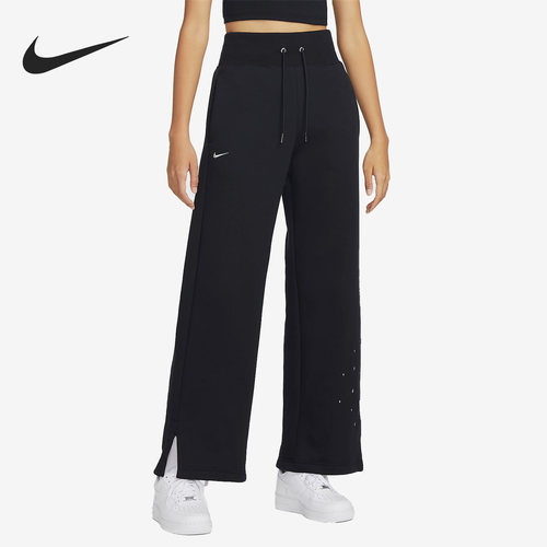 Nike/耐克正品女子加绒舒适阔腿宽松针织运动长裤 DO3790-025