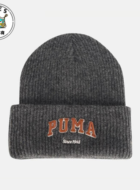 Puma/彪马正品2025年夏季男女运动保暖经典休闲针织帽027233-01