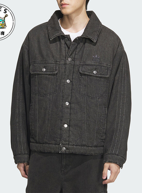 Adidas/阿迪达斯正品三叶草男士牛仔保暖运动宽松棉服JY0201